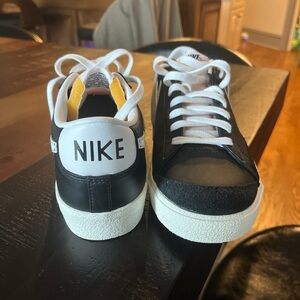 Nike Black and White Sneakers with Yellow Highlights